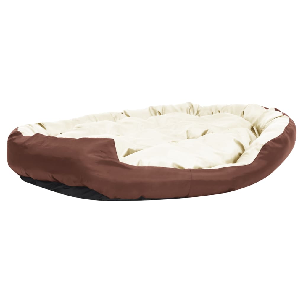Kaksipuolinen pestävä koiran tyyny rusk. ja kerma 150x120x25 cm - Harrastajankoti.fi