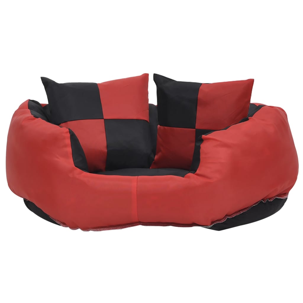 Kaksipuolinen pestävä koiran tyyny punamusta 65x50x20 cm - Harrastajankoti.fi