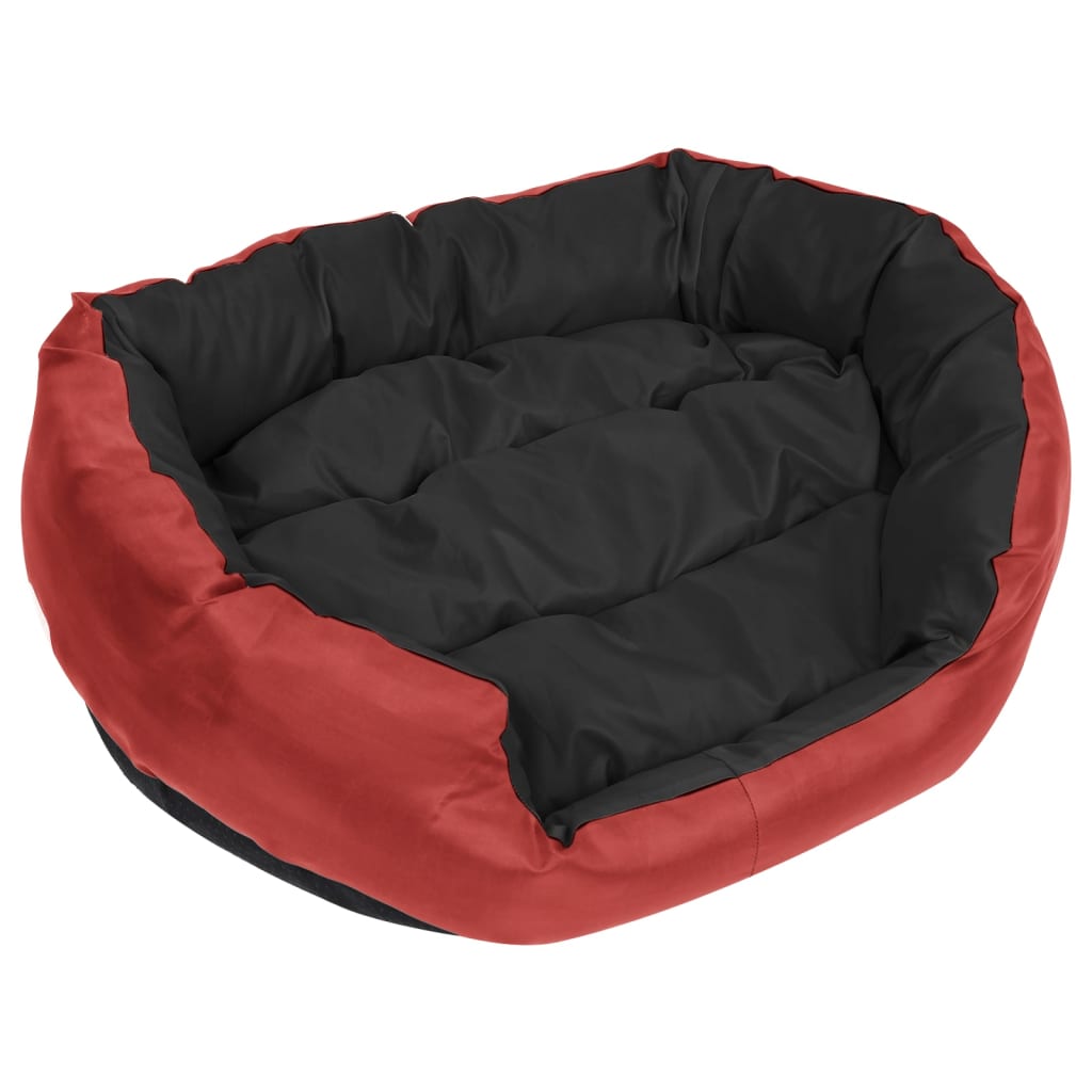 Kaksipuolinen pestävä koiran tyyny punamusta 85x70x20 cm - Harrastajankoti.fi