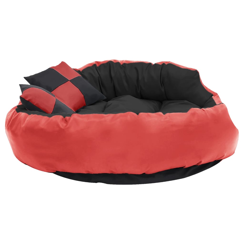 Kaksipuolinen pestävä koiran tyyny pun. ja musta 110x80x23 cm - Harrastajankoti.fi