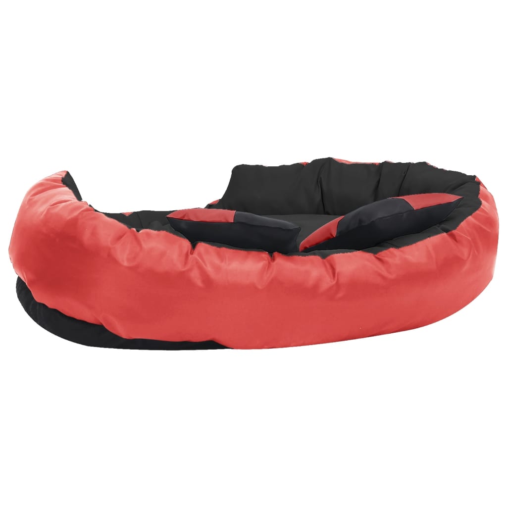 Kaksipuolinen pestävä koiran tyyny pun. ja musta 110x80x23 cm - Harrastajankoti.fi