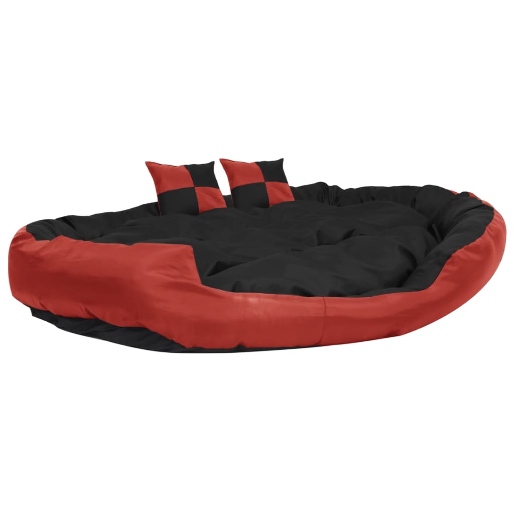 Kaksipuolinen pestävä koiran tyyny punamusta 150x120x25 cm - Harrastajankoti.fi