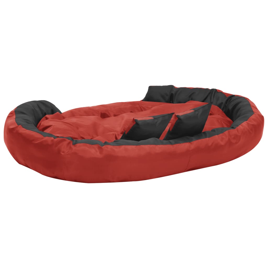 Kaksipuolinen pestävä koiran tyyny punamusta 150x120x25 cm - Harrastajankoti.fi