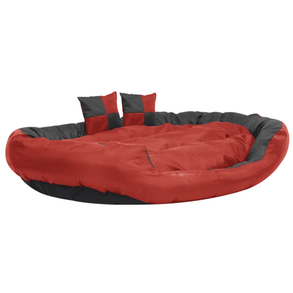 Kaksipuolinen pestävä koiran tyyny punamusta 150x120x25 cm - Harrastajankoti.fi