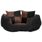 Kaksipuolinen pestävä koiran tyyny musta ja ruskea 65x50x20 cm - Harrastajankoti.fi