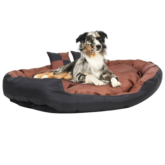Kaksipuolinen pestävä koiran tyyny musta ja rusk. 150x120x25 cm - Harrastajankoti.fi
