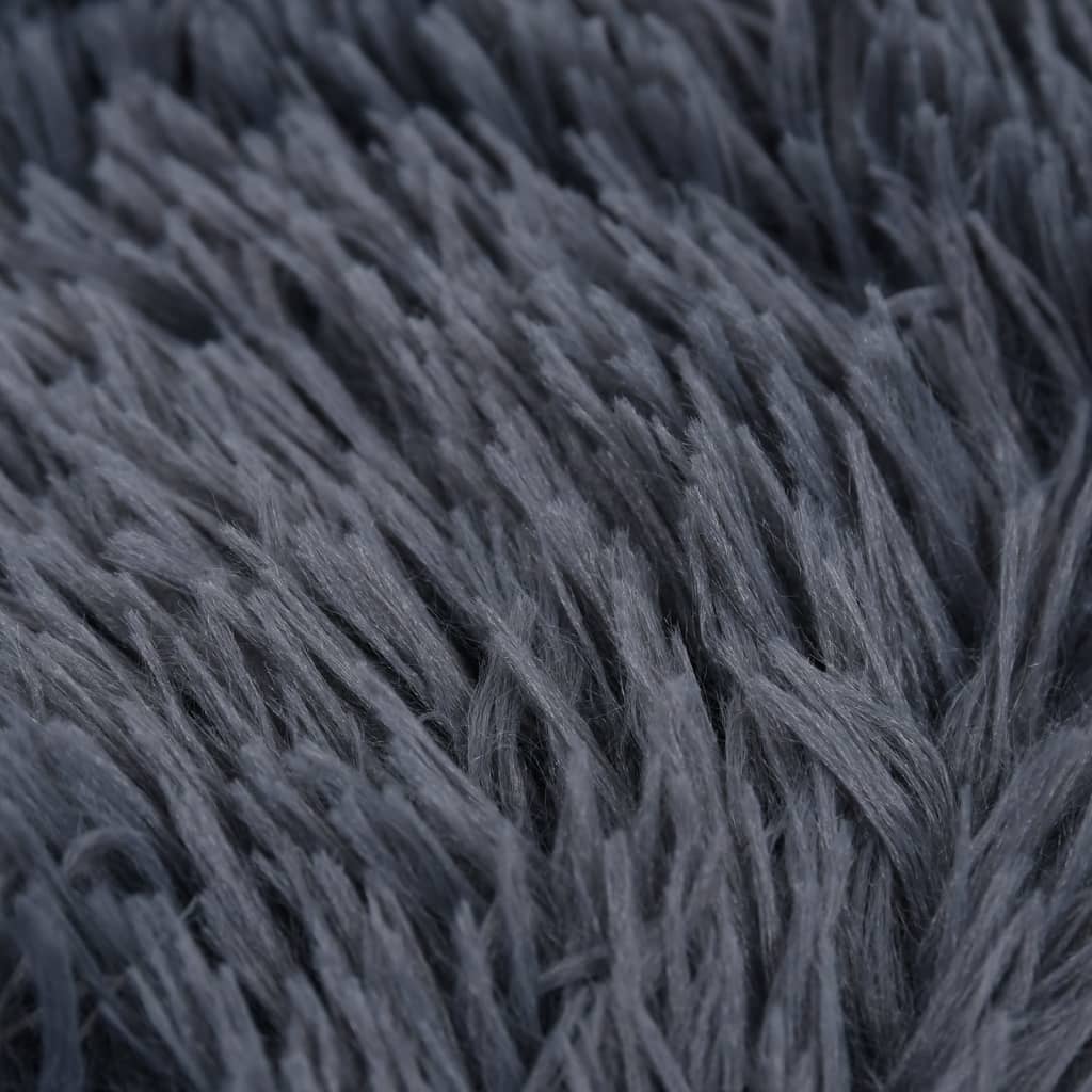 Pestävä koiran/kissan tyyny tummanharmaa 50x50x12 cm plyysi - Harrastajankoti.fi