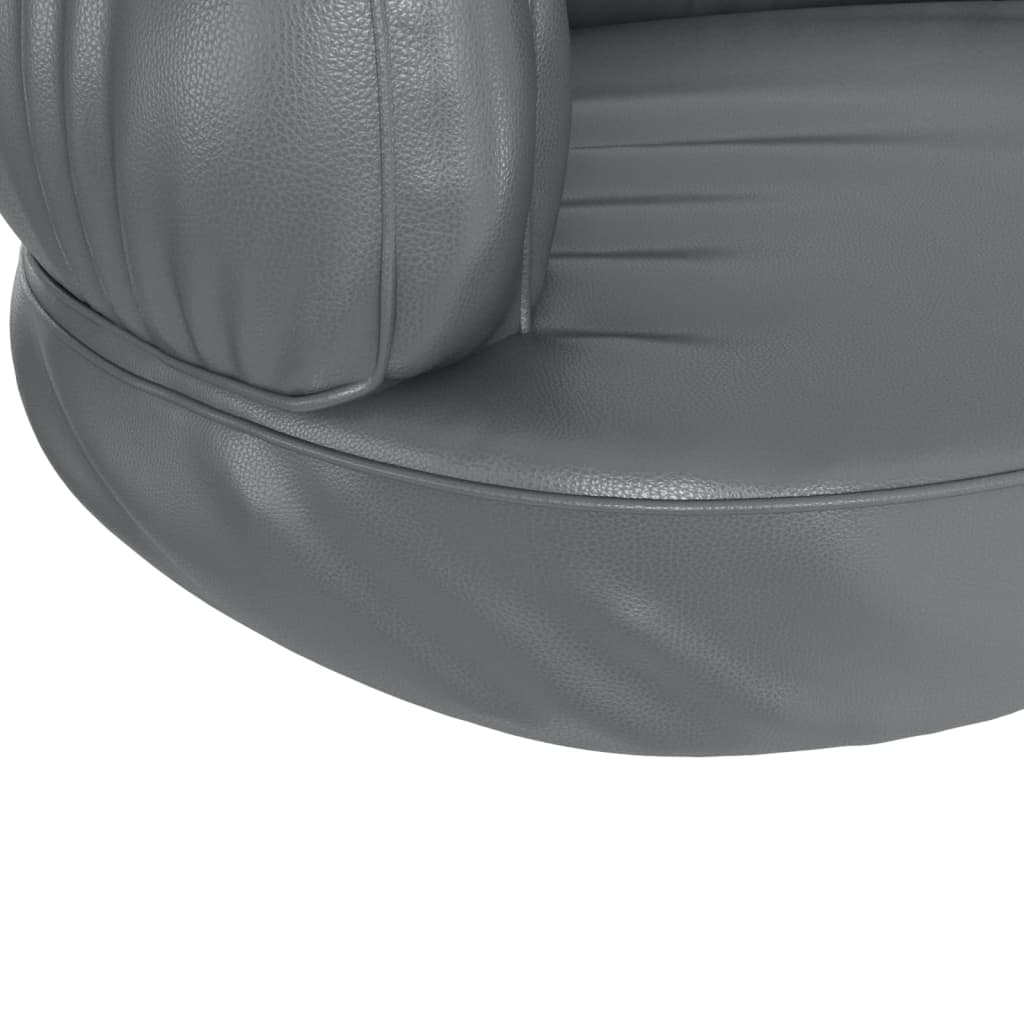 Ergonominen vaahtomuovi koiransänky harmaa 60x42 cm keinonahka - Harrastajankoti.fi