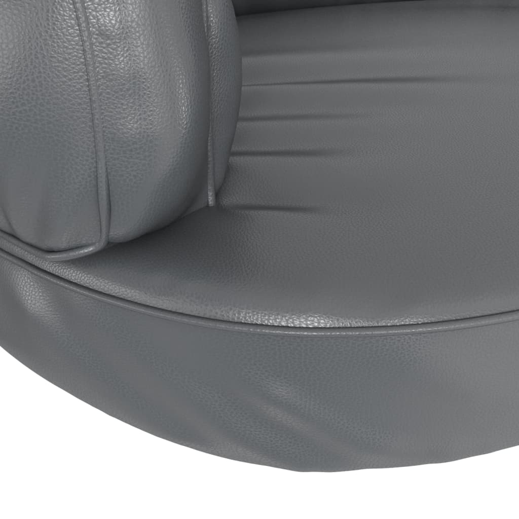 Ergonominen vaahtomuovi koiransänky harmaa 88x65 cm keinonahka - Harrastajankoti.fi