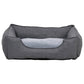 Koiran peti harmaa 85,5x70x23cm pellavatyyli fleece - Harrastajankoti.fi