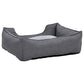 Koiran peti harmaa 85,5x70x23cm pellavatyyli fleece - Harrastajankoti.fi