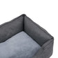 Koiran peti harmaa 85,5x70x23cm pellavatyyli fleece - Harrastajankoti.fi