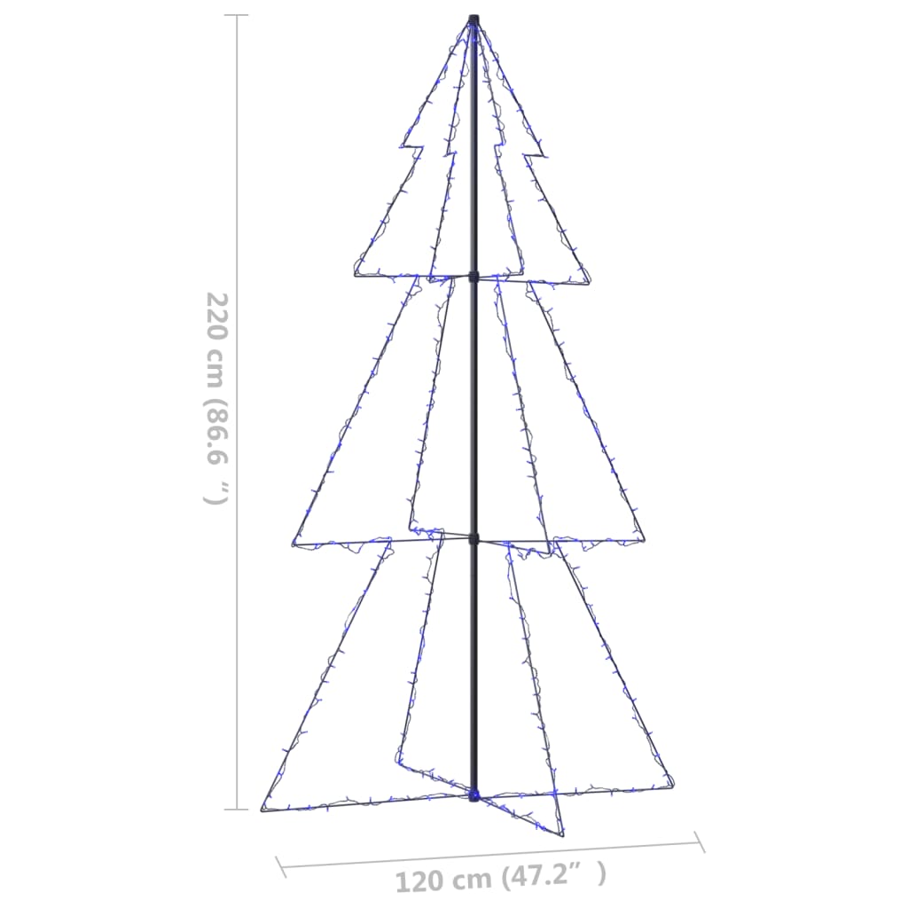 Kartionmallinen joulukuusi 300 LEDiä sisä/ulkokäyttö 120x220 cm - Harrastajankoti.fi