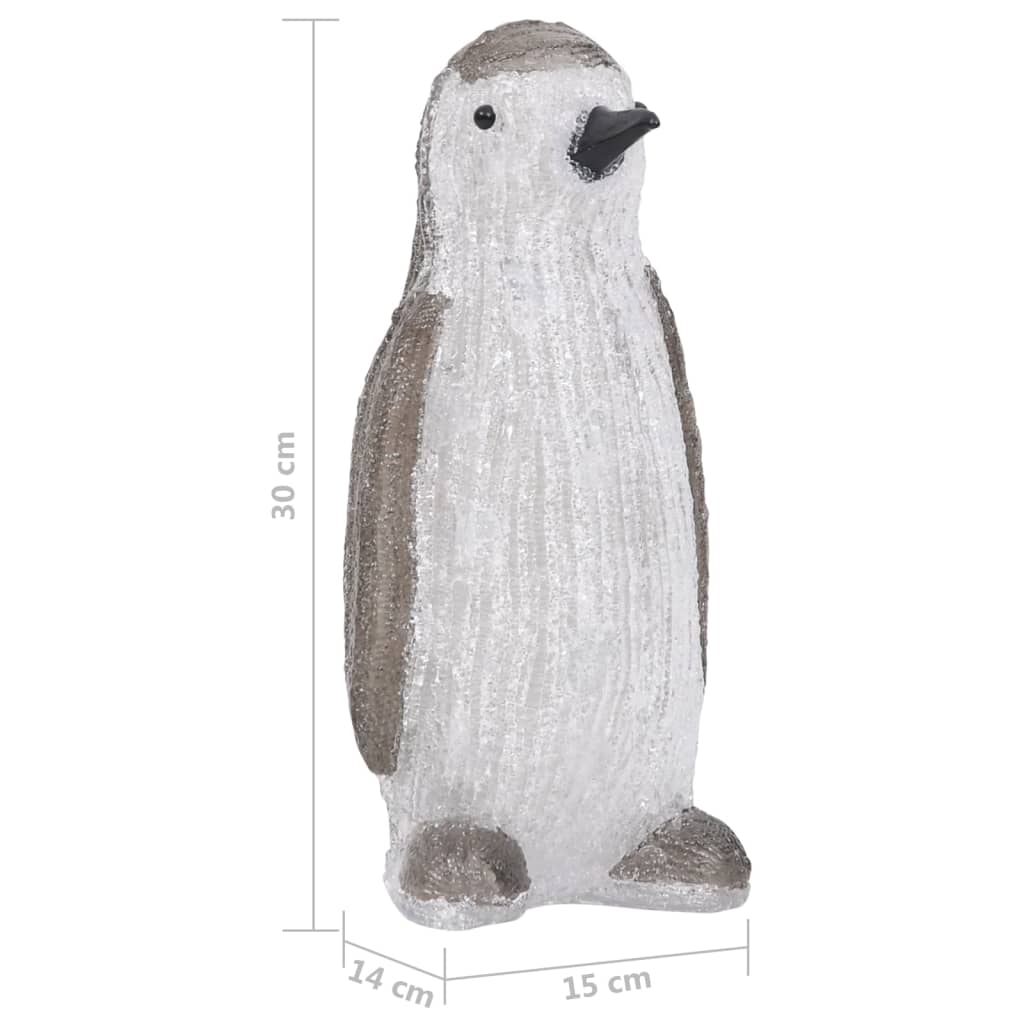 LED-pingviini akryyli sisä- ja ulkokäyttöön 30 cm - Harrastajankoti.fi