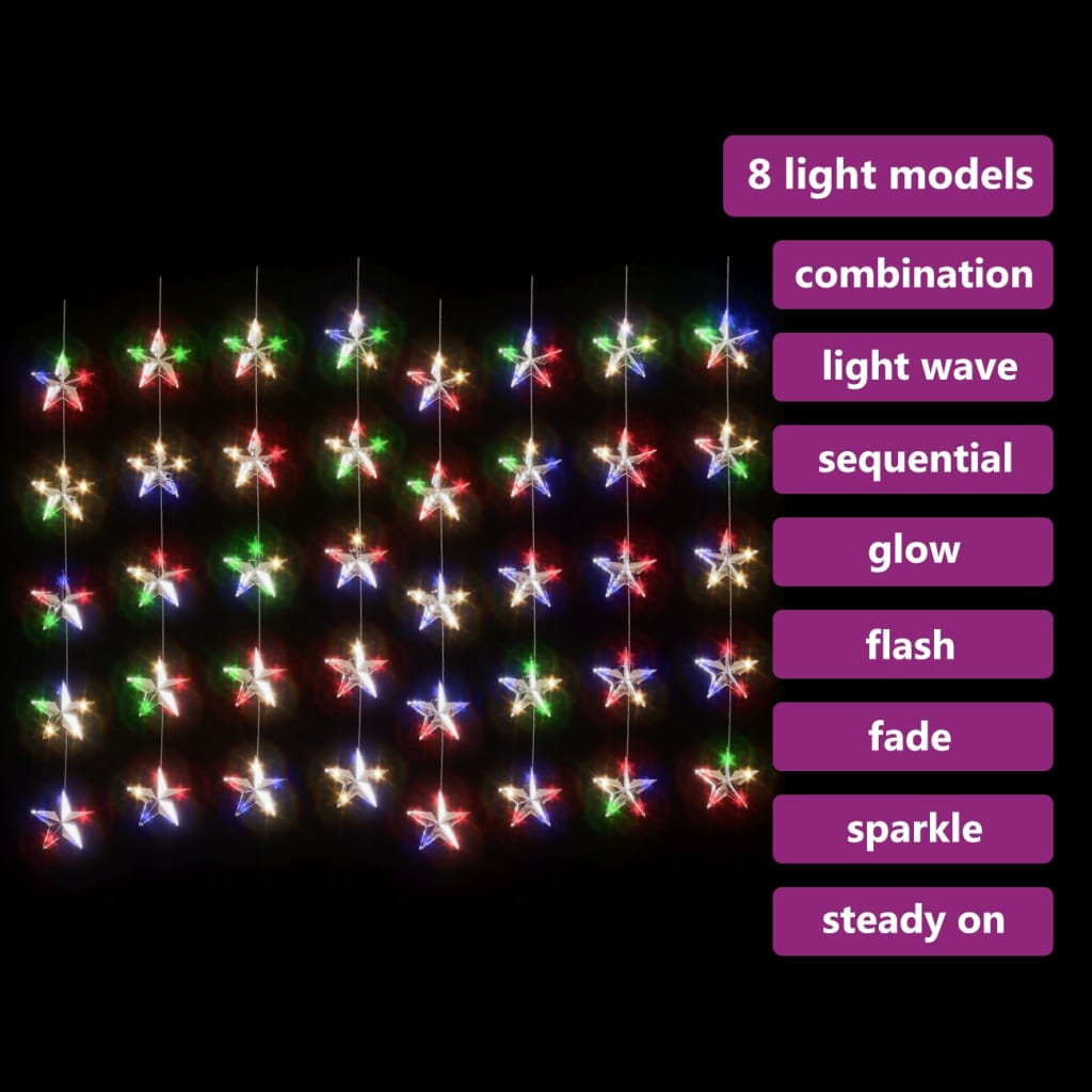 LED-valoverho tähtikeijuvalot 200 LEDiä värikäs - Harrastajankoti.fi