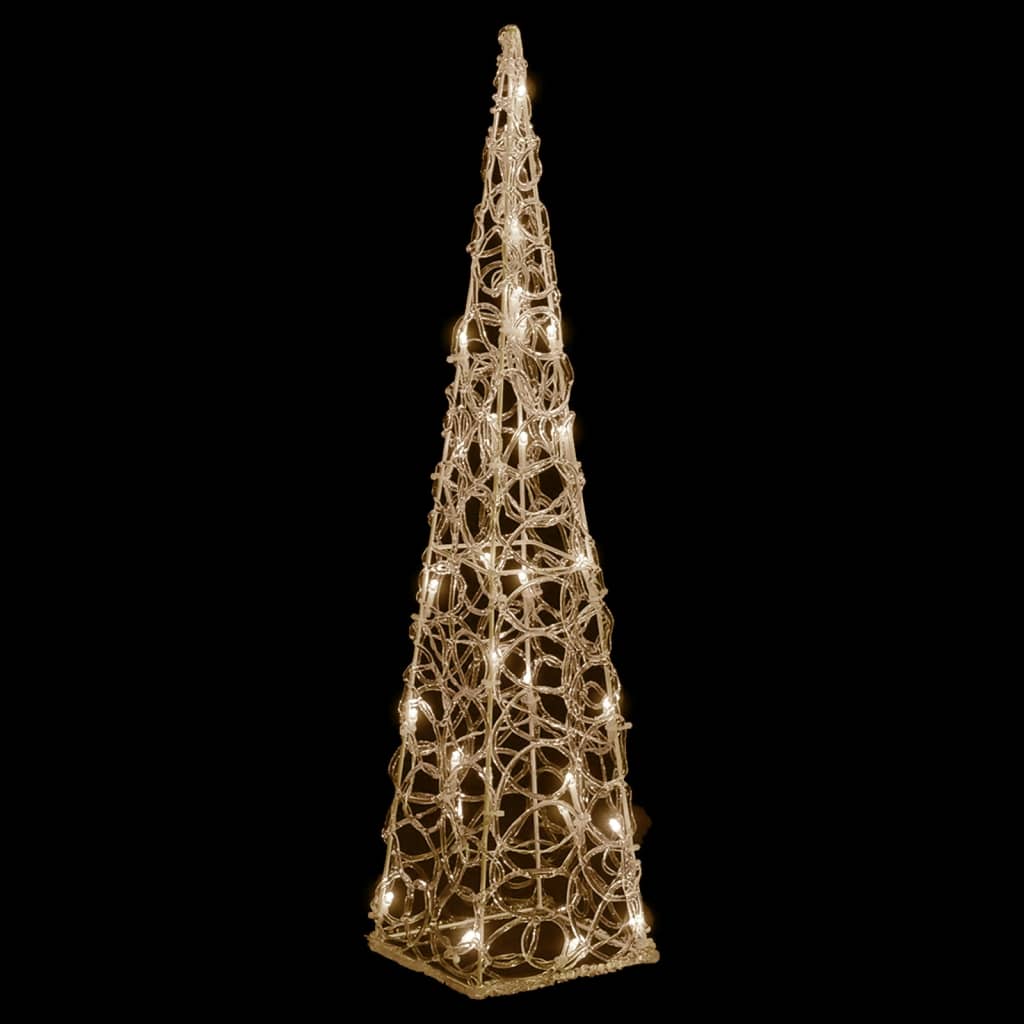 LED koristevalokartio lämmin valkoinen akryyli 60 cm - Harrastajankoti.fi