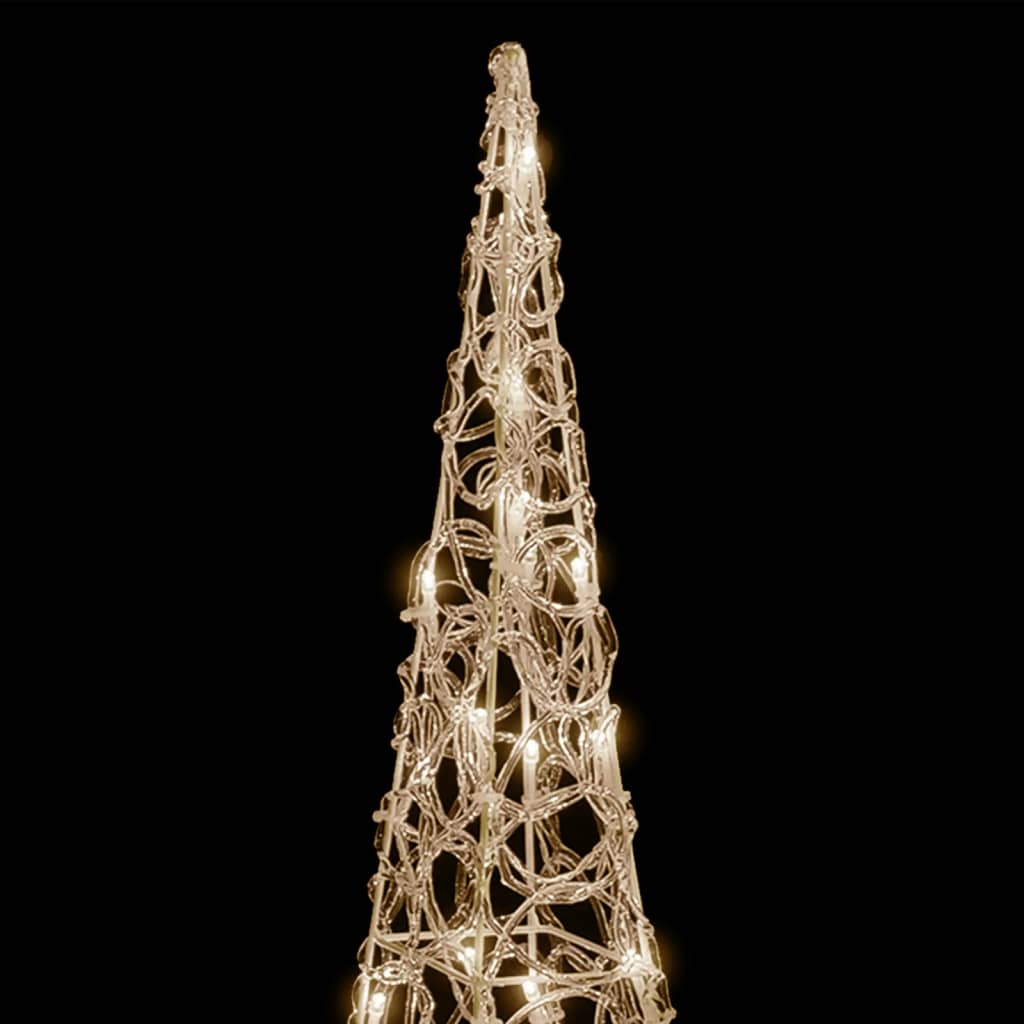 LED koristevalokartio lämmin valkoinen akryyli 60 cm - Harrastajankoti.fi