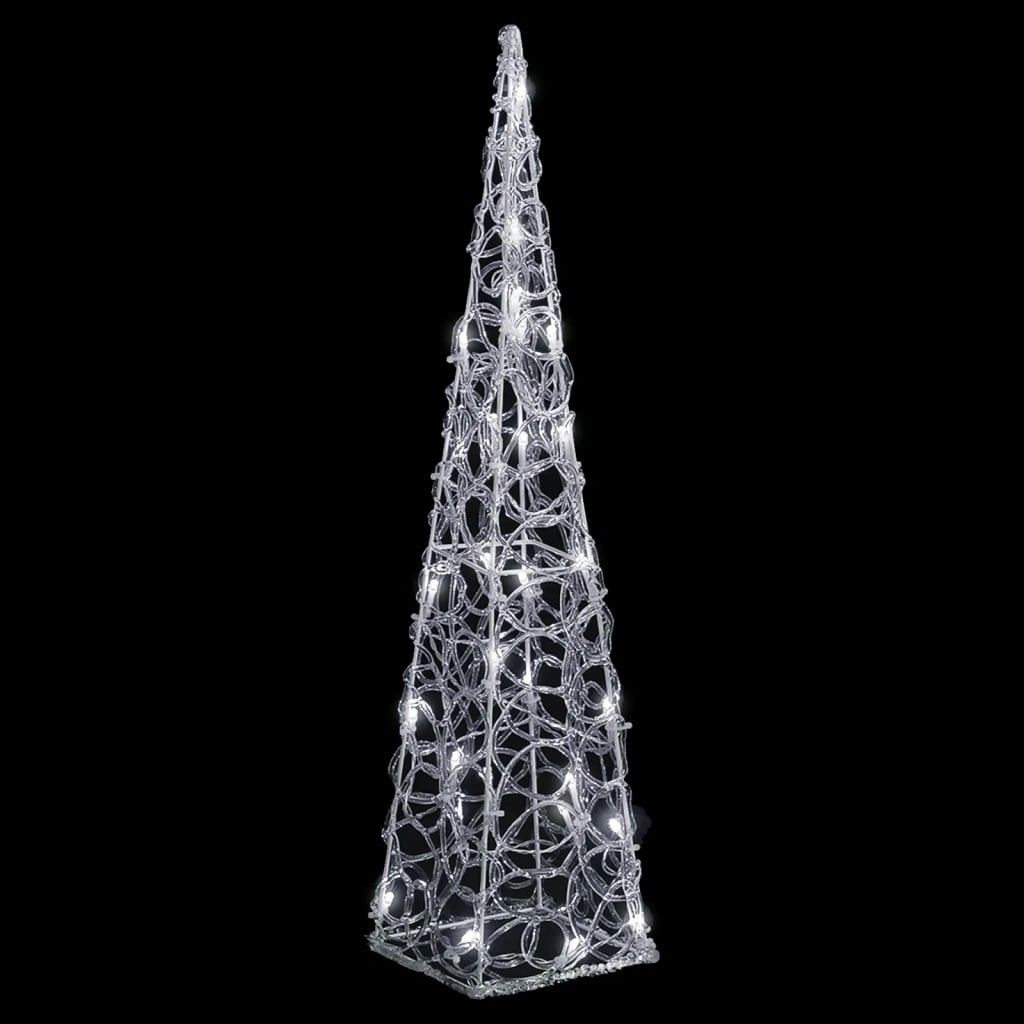 LED koristevalokartio kylmä valkoinen akryyli 60 cm - Harrastajankoti.fi
