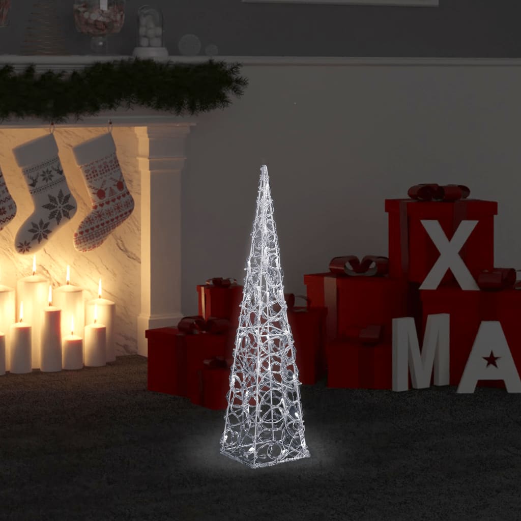 LED koristevalokartio kylmä valkoinen akryyli 60 cm - Harrastajankoti.fi