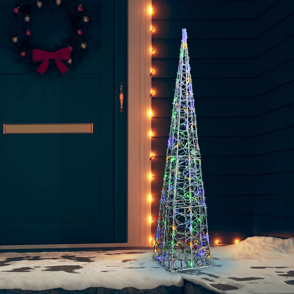 LED koristevalokartio monivärinen akryyli 120 cm - Harrastajankoti.fi