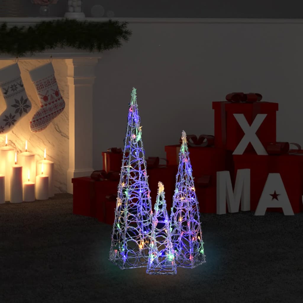 LED koristevalokartiosarja monivärinen akryyli 30/45/60 cm - Harrastajankoti.fi