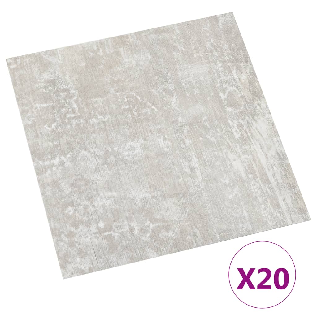 Itsekiinnittyvät lattialankut 20 kpl PVC 1,86 m² vaaleanharmaa - Harrastajankoti.fi