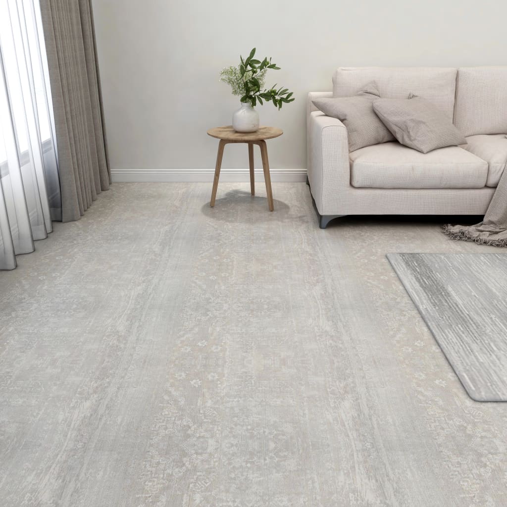Itsekiinnittyvät lattialankut 20 kpl PVC 1,86 m² vaaleanharmaa - Harrastajankoti.fi
