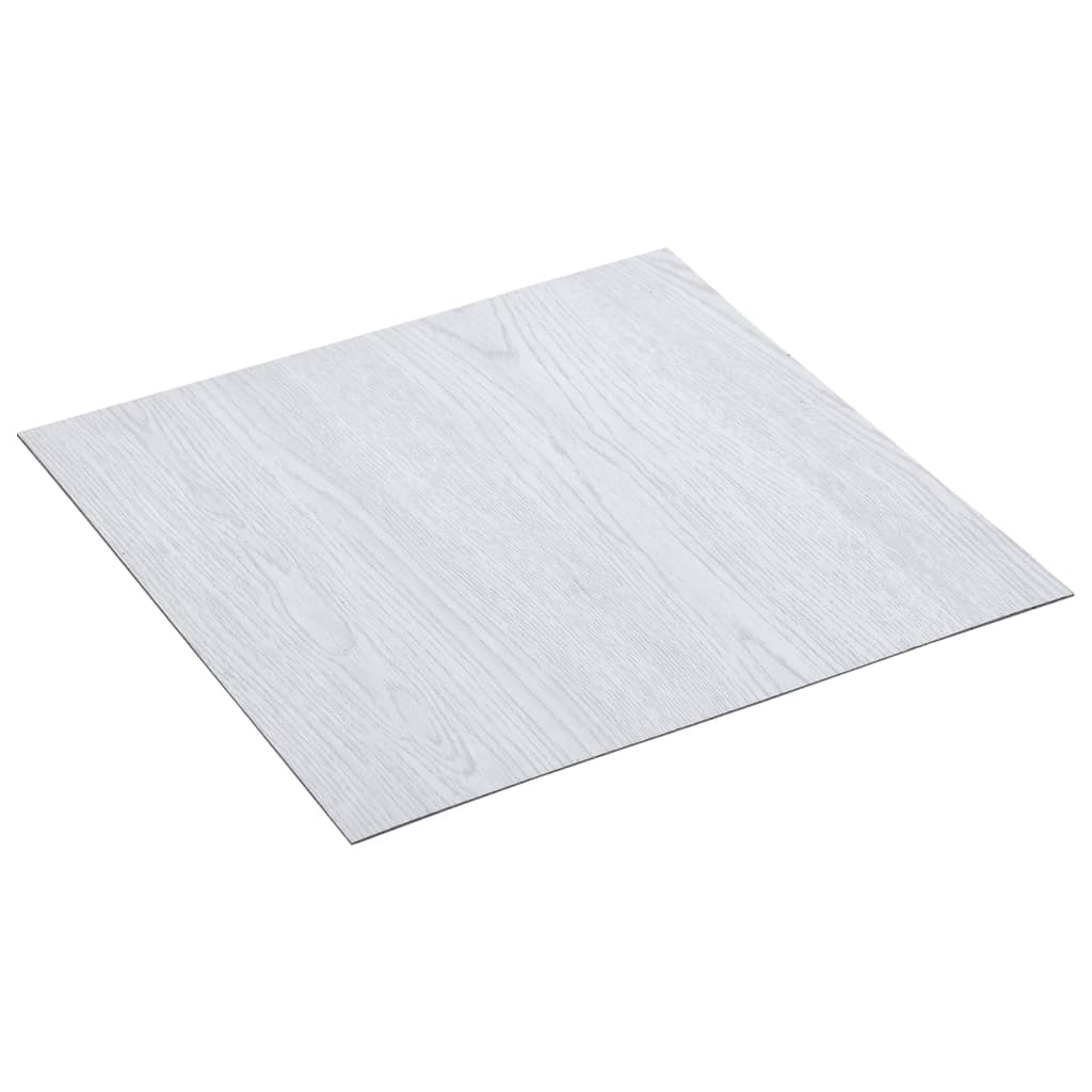 Itsekiinnittyvä lattialankku 20 kpl PVC 1,86 m² valkoinen - Harrastajankoti.fi