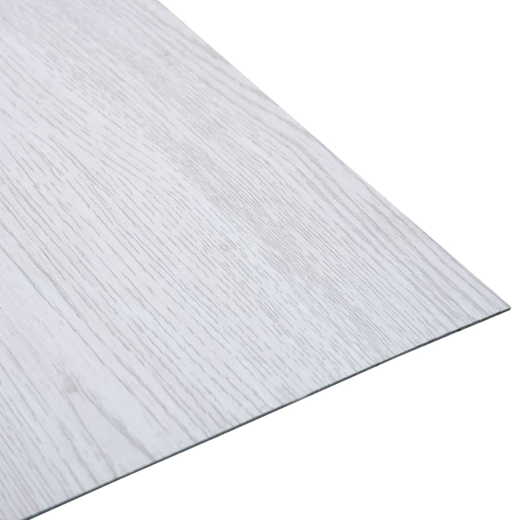 Itsekiinnittyvä lattialankku 20 kpl PVC 1,86 m² valkoinen - Harrastajankoti.fi