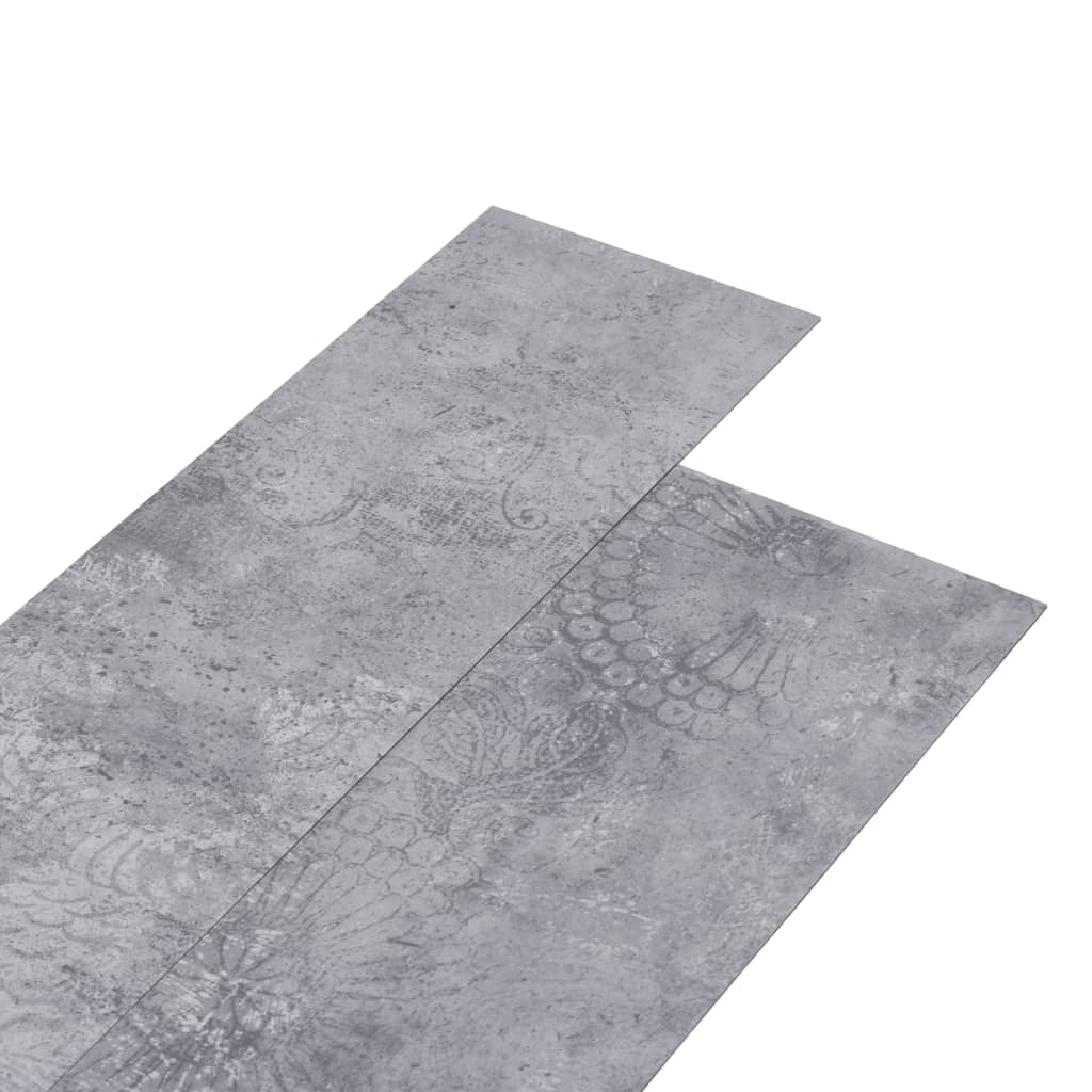 Itsekiinnittyvä PVC lattialankku 5,21 m² 2 mm sementinharmaa - Harrastajankoti.fi