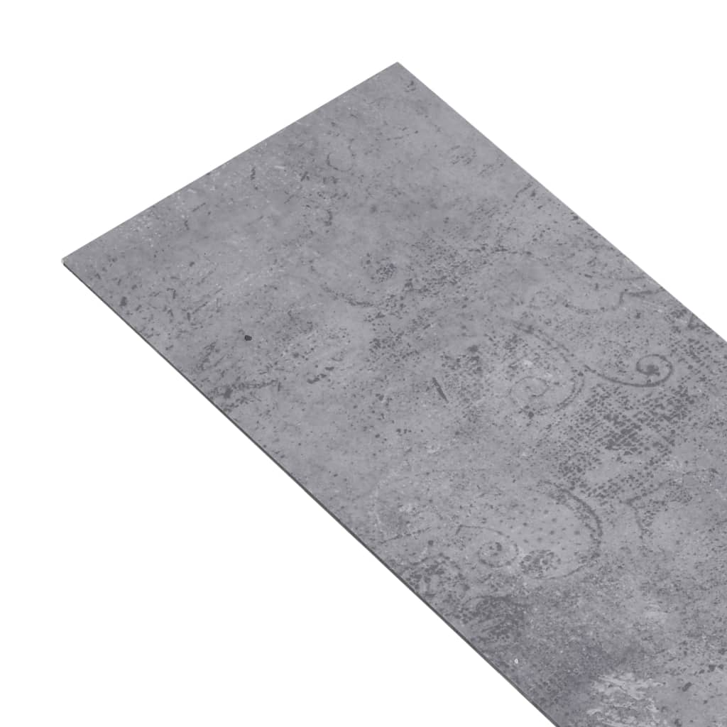 Itsekiinnittyvä PVC lattialankku 5,21 m² 2 mm sementinharmaa - Harrastajankoti.fi