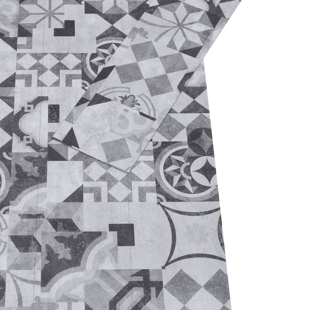 Itsekiinnittyvä PVC lattialankku 5,21 m² 2 mm harmaa kuvio - Harrastajankoti.fi