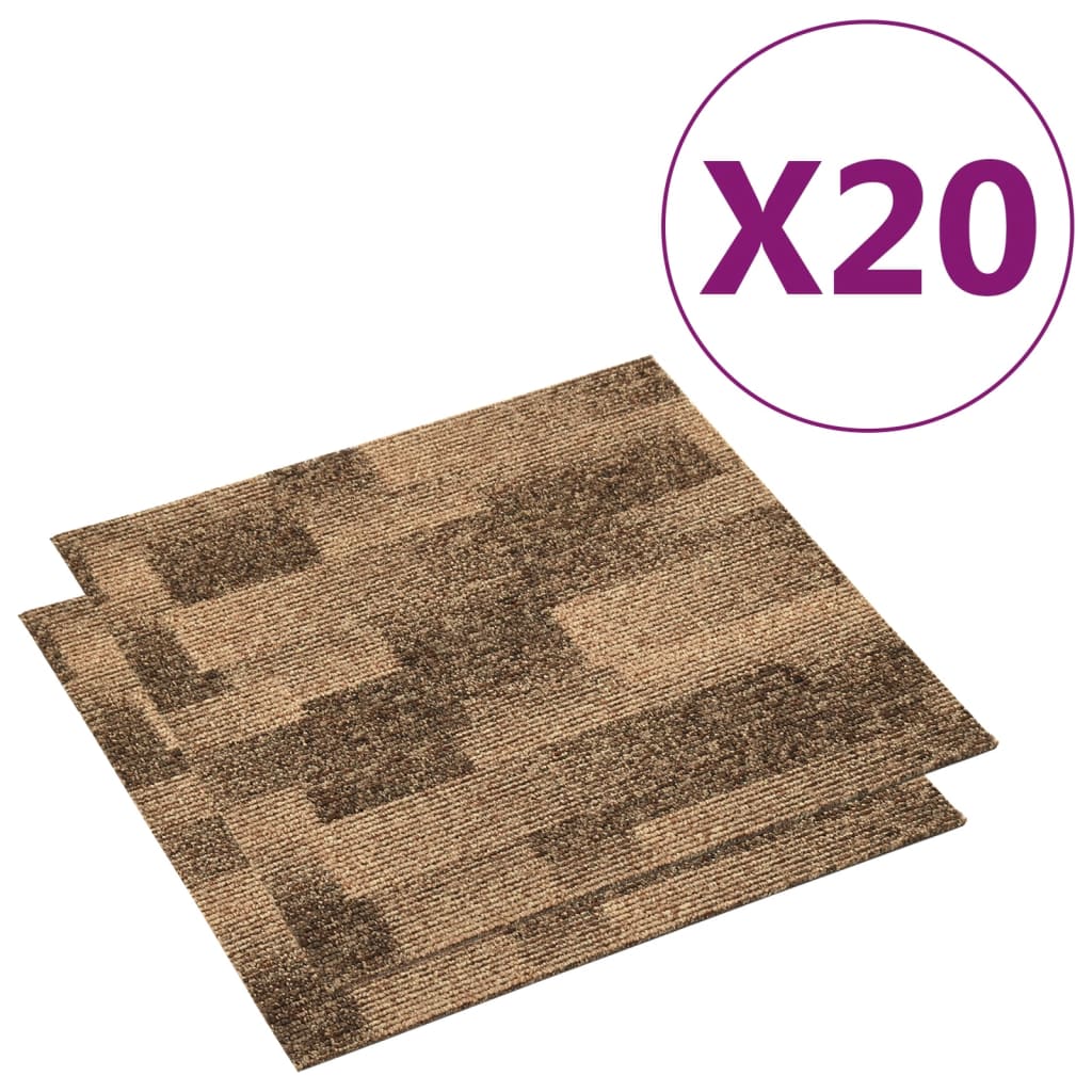 Tekstiililaatat 20 kpl 5 m² ruskea - Harrastajankoti.fi