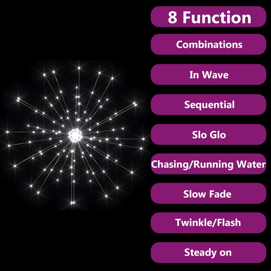 Joulun ilotulitusulkovalo kylmän valkoinen 20 cm 140 LED-valoa - Harrastajankoti.fi