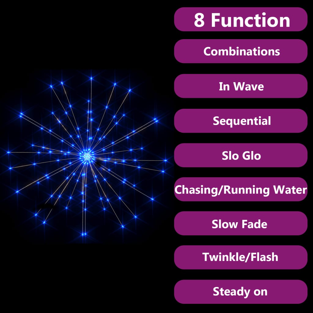 Joulun ilotulitusulkovalo sininen 20 cm 140xLED - Harrastajankoti.fi