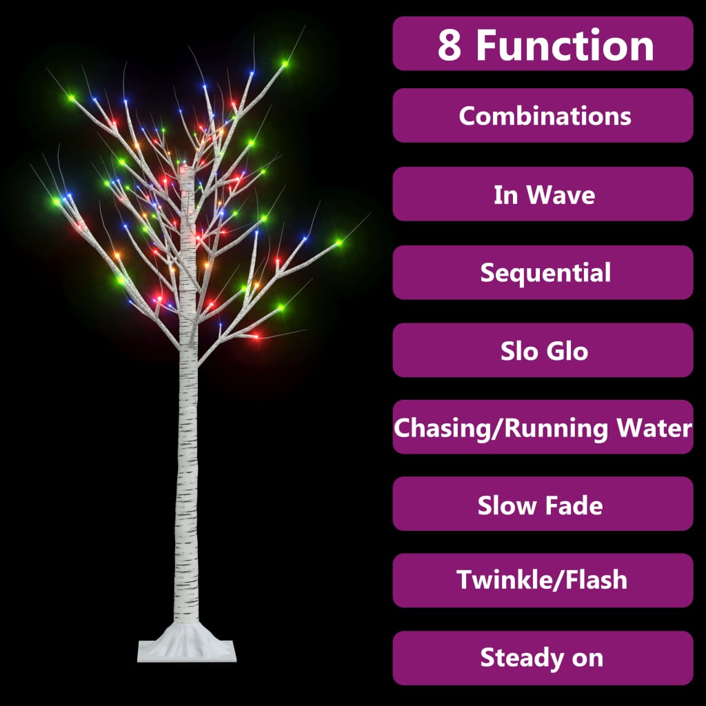 Joulukuusi 120 LED 1,2 m värikäs paju ulos/sisälle - Harrastajankoti.fi