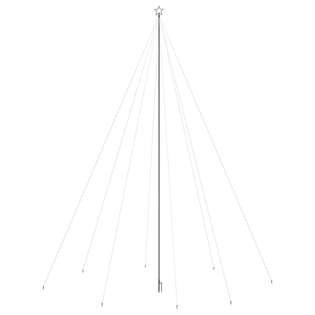 Joulukuusen valot sisä-/ulkokäyttöön 1300 x LED kylmä valk. 8 m - Harrastajankoti.fi