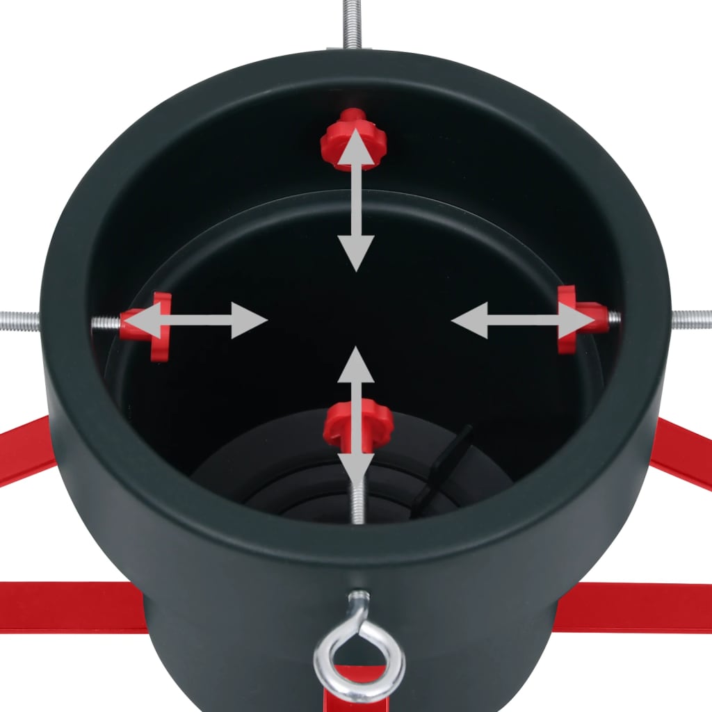 Joulukuusen jalka vihreä ja punainen 46x46x19 cm - Harrastajankoti.fi