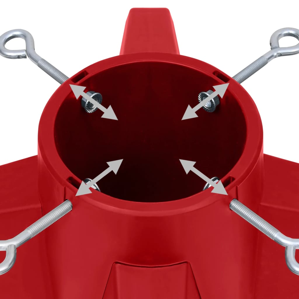 Joulukuusen jalka punainen 55,5x55,5x15 cm - Harrastajankoti.fi