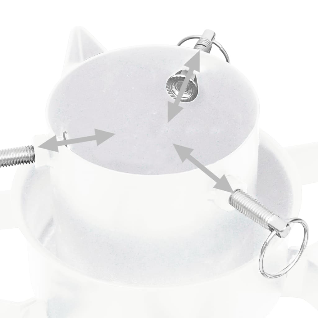 Joulukuusen jalka valkoinen 47x47x13,5 cm - Harrastajankoti.fi