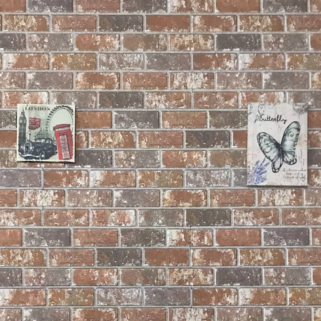 3D Seinäpaneelit tummanruskea ja harmaa tiilikuvio 10 kpl EPS - Harrastajankoti.fi