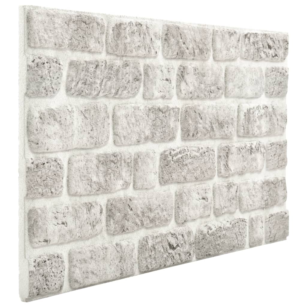 3D Seinäpaneelit vaaleanharmaa tiilikuvio 10 kpl EPS - Harrastajankoti.fi