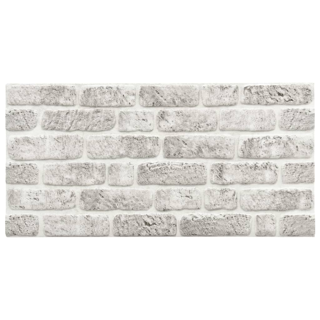 3D Seinäpaneelit vaaleanharmaa tiilikuvio 10 kpl EPS - Harrastajankoti.fi