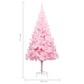 Tekojoulukuusi LED-valoilla ja jalustalla pinkki 240 cm PVC - Harrastajankoti.fi