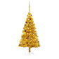 Tekojoulukuusi LED-valoilla ja palloilla kulta 180 cm PET - Harrastajankoti.fi