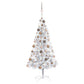 Tekojoulukuusi LED-valoilla ja palloilla hopea 150 cm PET - Harrastajankoti.fi
