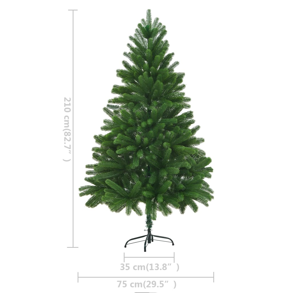 Tekojoulukuusi LED-valoilla ja palloilla 210 cm vihreä - Harrastajankoti.fi