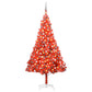 Tekojoulukuusi LED-valoilla ja palloilla punainen 210 cm PVC - Harrastajankoti.fi