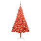 Tekojoulukuusi LED-valoilla ja palloilla punainen 240 cm PVC - Harrastajankoti.fi