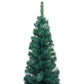 Ohut tekojoulukuusi LED-valoilla ja palloilla vihreä 120 cm - Harrastajankoti.fi